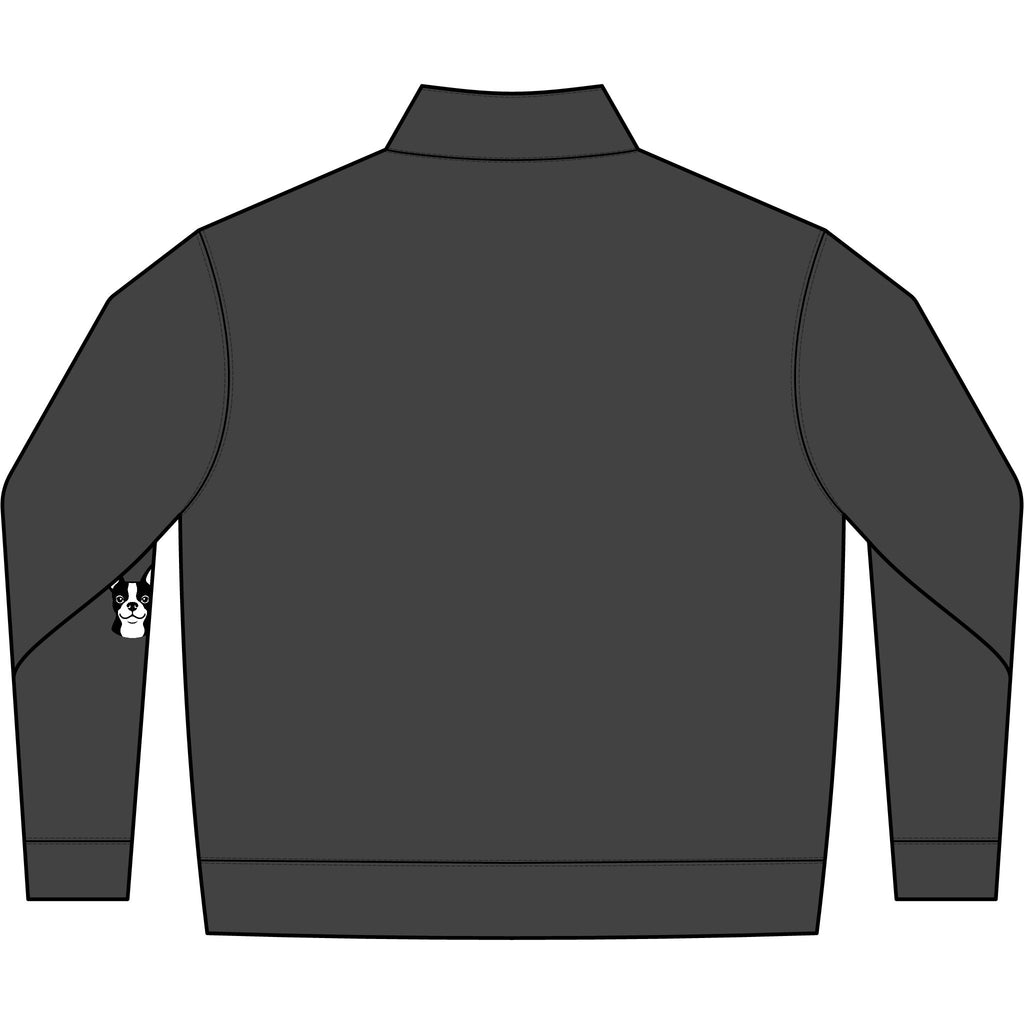 Back · Faded Black · Unisex Relax Faded Half Zip Sweatshirt