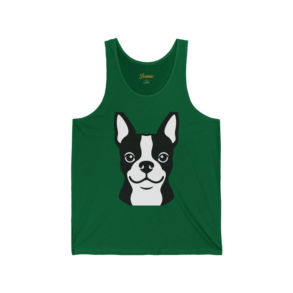 Front · Kelly · Iconic Boston Terrier Tank
