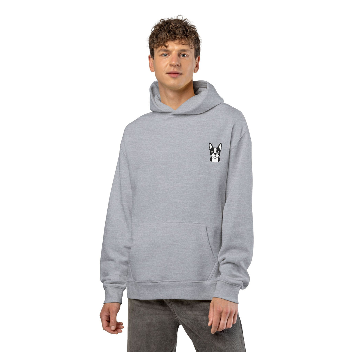 Front on model · Athletic Heather · Relaxed Hoodie