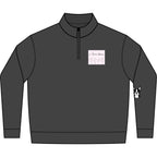 Front · Faded Black · Unisex Relax Faded Half Zip Sweatshirt