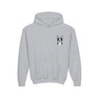 Front · Sport Grey · Youth Heavy Blend Hooded Sweatshirt