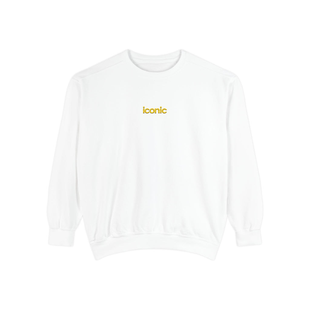 Front · White · Unisex Garment-Dyed Sweatshirt