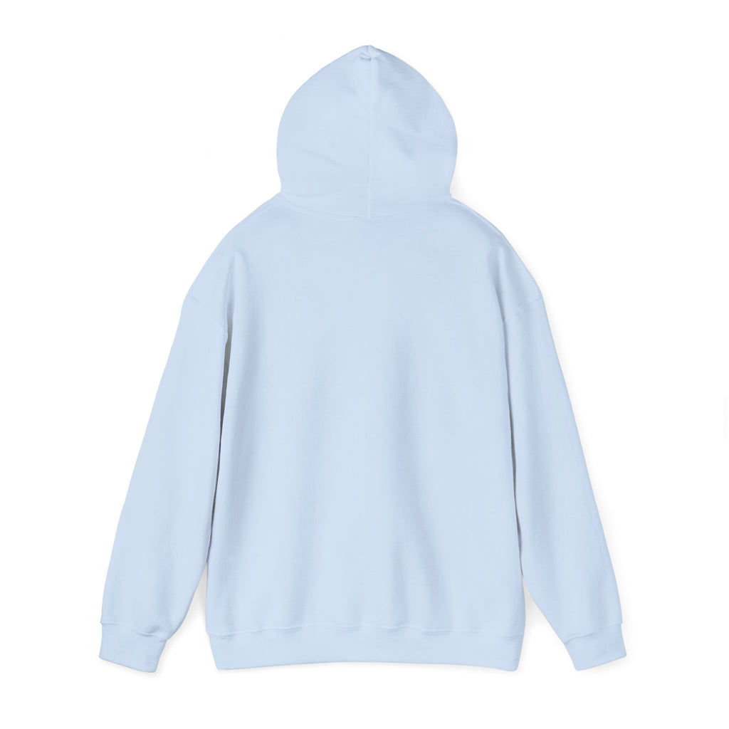 Back with hood up · Light Blue · Unisex Heavy Blend™ Hooded Sweatshirt