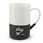 Speckled 'Slay' Ceramic Mug — 13oz Engraved Two-Tone Coffee Cup