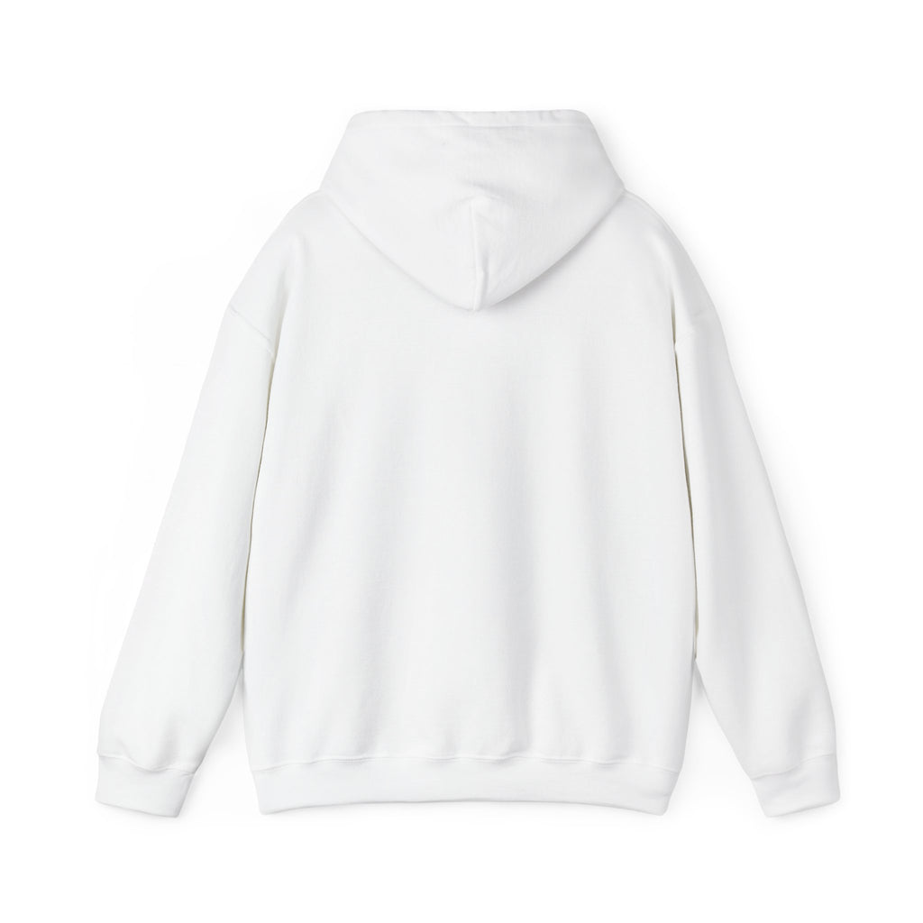 Back · White · I AM ICONIC Pink & Gold Right-Chest Hoodie