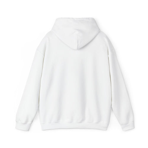 Back · White · I AM ICONIC Pink & Gold Right-Chest Hoodie