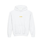 Front · White · Youth Heavy Blend Hooded Sweatshirt