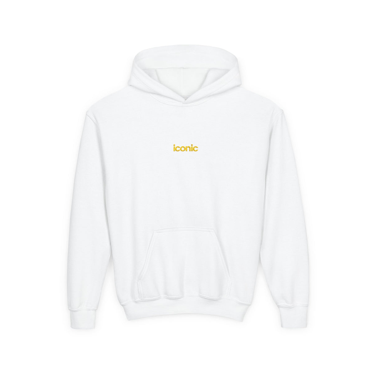 Front · White · Youth Heavy Blend Hooded Sweatshirt