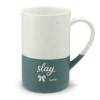 Speckled 'Slay' Ceramic Mug — 13oz Engraved Two-Tone Coffee Cup